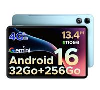 DOOGEE Tab G6 Max Tablette Android 16, Tablette avec Carte SIM, Tablette Tactile 13.4 Pouces FHD+ 90HZ, 32Go+256Go(2TB TF), 11000mAh+18W, Corps Métallique Ultra-Mince 7,7mm, Gemini AI/Face ID/OTG,Bleu