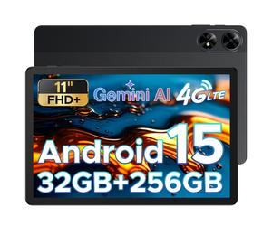 DOOGEE Tab G6 Plus tablette 11 pouces, Android 15, modèle 2025, compatible 5G/Wi-Fi, emplacement pour carte SIM intégré, écran IA FHD+, 32 GB RAM + 256 GB ROM, 2 TB, 8000 mAh, octa-core T7280, compati