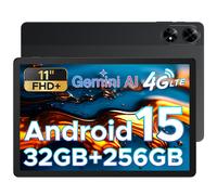 DOOGEE Tab G6 Plus Tablette Android 15, 11 pouces, 32 Go de RAM + 256 Go de stockage, 8000 mAh, Octa-Core T7280, AI FHD+, Soutien Widevine L1, 5G et Wi-Fi, Bluetooth 5.0, GPS, Nouveauté 2025 - Noir