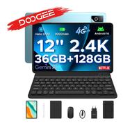 Tablette DOOGEE TabG6 Pro 12"" 2.4K Android 16 Tablette avec Clavier 36GO+128Go,9000mAh, Caméra 13MP, Déverrouillage Facial - Noir