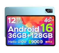 DOOGEE Tab G6 Pro Android 16 Tablette 12 Pouces 90Hz 2.4K 36Go RAM+128Go ROM Helio G100 Octa-Core Gemini AI Tablette avec Carte Sim, 13MP+8MP, 4G LTE 5G WiFi/9000mAh/OTG/Double Haut-Parleur