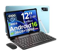 DOOGEE Tab G6 Pro Gemini AI Android 16 Tablette Tactile 12 Pouces 2.4K 90Hz Helio G100 Octa-Core 36Go+128Go Tablette avec Clavier, 9000mAh/18W 7.5mm Ultra-Thin Tablette avec Stylet, 2 Speakers/Face ID