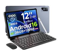 DOOGEE Tab G6 Pro Gemini AI Android 16 Tablette Tactile 12 Pouces 2.4K 90Hz Helio G100 Octa-Core 36Go+128Go Tablette avec Clavier, 9000mAh/18W 7.5mm Ultra-Thin Tablette avec Stylet, 2 Speakers/Face ID