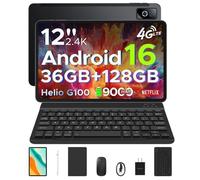DOOGEE Tab G6 Pro Tablette Tactile 2.4K Android 16 12"" Tablette avec Clavier 36GO+128Go,9000mAh,Déverrouillage Facial - Noir