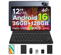 DOOGEE Tab G6 Pro Tablette Tactile 2.4K Android 16 12"" Tablette avec Clavier 36GO+128Go,9000mAh,Déverrouillage Facial - Gris