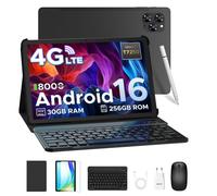 DOOGEE TAB G6 Tablette Tactile - Android 16, Écran 11"" IPS 90Hz, 30GB+256GB (2TB), 8000mAh, Unisoc T7250, 4G LTE - Noir