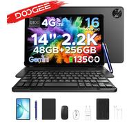 DOOGEE Tab E3 Max tablette PC 32GB 256GB 14 ''2.1K écran 13500mAh grande batterie Helio G100 16MP Android 15 Gemini AI Smart Pad VIP Edition Black
