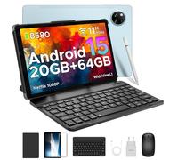 DOOGEE Tablette Tab A9+ Android 15 avec 5G Wi-FI, 20GB RAM+64GB ROM(2TB TF), 11 Pouces Tablette Tactile avec Widevine L1 8580mAh, 13MP+8MP, Tablette avec Clavier 90Hz/ Octa-Core/ BT5.0/ GPS- Bleu