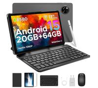 DOOGEE Tablette Tab A9+ Android 15 avec 5G Wi-FI, 20GB RAM+64GB ROM(2TB TF), 11 Pouces Tablette Tactile avec Widevine L1 8580mAh, 13MP+8MP, Tablette avec Clavier 90Hz/ Octa-Core/ BT5.0/ GPS- Gris