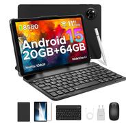 DOOGEE Tablette Tab A9+ Android 15 avec 5G Wi-FI, 20GB RAM+64GB ROM(2TB TF), 11 Pouces Tablette Tactile avec Widevine L1 8580mAh, 13MP+8MP, Tablette avec Clavier 90Hz/ Octa-Core/ BT5.0/ GPS- Noir