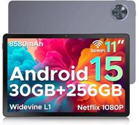 DOOGEE U11 Pro Tablette Android 16, Tablette 11 Pouces, 30GB RAM+256GB ROM/TF 2TB, Batterie 8580mAh, Octa-Core T7200 90Hz,13MP Caméra, Tablette Tactile 1080P/5G WiFi/OTG/Face ID