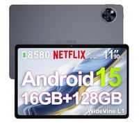 DOOGEE U11 Tablette Android 15, 11 Pouces 90 Hz, 16GB RAM+128GB ROM(2TB TF), Octa-Core Tablette Tactile, 8580mAh, Corps Métallique Ultra-Mince 7,9 mm, Caméra 13MP, Support Netflix/Face ID/5G WiFi