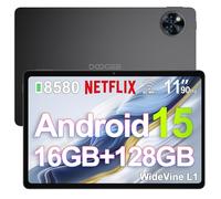 DOOGEE U11 Tablette Android 15, 11 Pouces 90 Hz, 16GB RAM+128GB ROM(2TB TF), Octa-Core Tablette Tactile, 8580mAh, Corps Métallique Ultra-Mince 7,9 mm, Caméra 13MP, Support Netflix/Face ID/5G WiFi