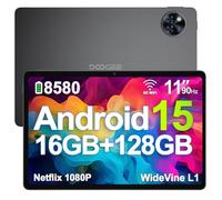 DOOGEE U11 Tablette Android 15, 11 Pouces 90 Hz, 16GB RAM+128GB ROM(2TB TF), Octa-Core Tablette Tactile, 8580mAh, Corps Métallique Ultra-Mince 7,9 mm, Caméra 13MP, Support Face ID/5G WiFi