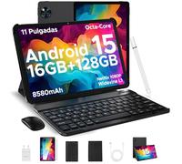 DOOGEE U11 Tablette Android 15, Tablette 11 Pouces, 16GB RAM+128GB ROM(2TB TF), Octa-Core Tablette Tactile, 8580mAh, Corps Métallique Ultra-Mince 7,9 mm, Caméra 13MP, Support Face ID/5G WiFi