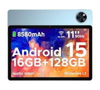 DOOGEE U11 Tablette Android 15, Tablette 11 Pouces 90 Hz, Tablette Tactile 16GB RAM+128GB ROM(2TB TF) Octa-Core 8580mAh,Caméra 13MP+5 MP, Support Netflix/Face ID/5G WiFi/ BT5.0 /Widevine L1