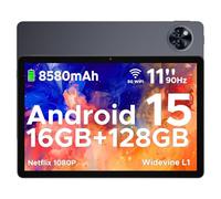 DOOGEE U11 Tablette Android 15, Tablette 11 Pouces 90 Hz, Tablette Tactile 16GB RAM+128GB ROM(2TB TF) Octa-Core 8580mAh,Caméra 13MP+5 MP, Support Netflix/Face ID/5G WiFi/ BT5.0 /Widevine L1