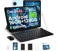 DOOGEE U11 Tablette Android 16, 11 Pouces Tablette avec Clavier, 16GB RAM+128GB ROM(2TB TF), T7200Octa-Core Tablette Tactile 90Hz, 8580mAh, Gemini AI,7,9 mm,Tablette Tactile 5G WiFi/Face ID