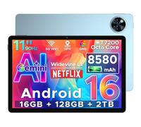 DOOGEE U11 Tablette Android 16 avec Gemini AI,11 Pouces 90 Hz,16GB RAM+128GB ROM(2TB TF),Octa-Core Tablette Android, 8580mAh,Corps Métallique Ultra-Mince 7,9 mm,Caméra 13MP,Widevine L1/Face ID/5G WiFi