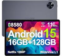 DOOGEE U11 Tablette Android 16, Tablette 11 Pouces 90 Hz, Tablette Tactile 16Go RAM+128Go ROM(2To TF) Octa-Core 8580mAh,Caméra 13MP+5 MP, Support Netflix/Face ID/5G WiFi/ BT5.0 /Widevine L1