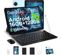 DOOGEE U11 Tablette avec Clavier, 11 Pouces 90 Hz, 16Go+128Go(2TB TF),Tablette Android 16 Gemini AI 8580mAh, 5G WiFi/Face ID - Bleu