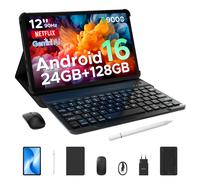 DOOGEE U12 tablette Android 16 12 ''S affichage 24GB RAM (6GB + 18GB) 128GB 9000mAh batterie UNISOC T7255 Widevine L1 double Dpeakers Ensemble noir 6 Go 126 Go