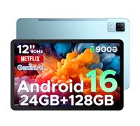 DOOGEE U12 Tablette Android 16, Tablette 12 Pouces, 24GB RAM+128GB ROM(TF 2TB), Batterie 9000 mAh 18W Charge Rapide, Unisoc T7255 Octa-Core Caméra 13MP Tablette Tactile, 5G WiFi Bluetooth GPS