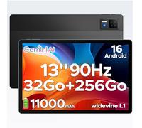 DOOGEE U13 Tablette Android 16, Tablette 13 Pouces Écran FHD+ 90 Hz, 32 Go RAM + 256 Go ROM (Ex to 2 to), Unisoc T7280, 11000mAh Batterie, 18 W Charge Rapide, WiFi 5, Double Caméra, GPS