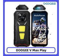 DOOGEE V Max Play projecteur téléphone robuste 36GB 512GB 6.78 "120Hz dimension 7300 200MP caméra 20500mAh double Camping lumières NFC 16 Go 512 Go Noir