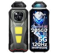 DOOGEE V Max Play Smartphone Rugerizado 5G, Dimensity 7300, Batería 20500 mAh, 36 GB RAM + 512 GB ROM, Pantalla FHD+ 6,78" 120 Hz, Cámara 200 MP, Proyector, NFC, Huella Dactilar, Desbloqueo Facial