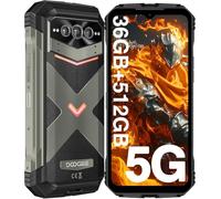 DOOGEE V MAX Plus Téléphone triple défense 5G, 36 Go + 512 Go, triple caméra 200 MP + vision nocturne 20 MP, 6,6" FHD+ 120 Hz, 22 000 mAh/33 W, Tenguet 7050, Android 14, IP68IP69K, téléphone tout