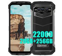 DOOGEE V Max Rugged 5G Téléphones Portables Débloqués, 22000mAh, 20GB + 256GB, Dimensity 1080 Octa Core, 108MP (Infrarossi 20MP)+ 16MP + 32MP Outdoor Smartphones, 6,58 pollici, Noir