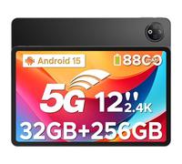 DOOGEE V PAD 5G Tablette 12 Pouces,Tablette Android 15,Dimensity 7050 Octa Core Tablette Tactile,32Go RAM+256Go ROM(2To TF),2.4K Display+90Hz Tablette With Sim Card Slot,8800mAh+13MP Caméra,WIFI6-Noir