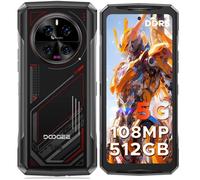 DOOGEE V40 5G Telephone Portable Incassable 32Go+512Go, 6.78"" 2.4K Caméra AI 108MP 8680mAh Smartphone Robuste Android 14 - Rouge