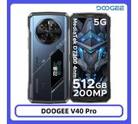 Global Version DOOGEE V40 Pro 5G Rugged Phone 6.78" 120Hz 16GB+512GB Dimensity 7300 200MP AI Camera 8680mAh Battery Gaming Phone 16GB 512GB Blue