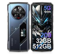 DOOGEE V40Pro Telephone Portable Incassable 5G Android 14,36Go+512Go-2To Extensible Smartphone Incassable,Écran arrière de 1,47",4nm D7300 CPU,8680 mAh 33W,6,78" FHD+120 Hz,WiFi6/Empreinte/Face ID NFC