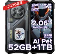 Doogee Téléphone robuste V50 Pro 5G AI – 6,78" Dimensity 8300, 52 Go RAM, 1 To ROM, Caméra 200MP