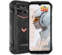 DOOGEE Vmax Plus Smartphone Robuste 36Go + 512Go 22000mAh Batterie 33W 6.58'' FHD+ 200MP Caméra IP68 NFC Double Sim 5G GPS - Noir