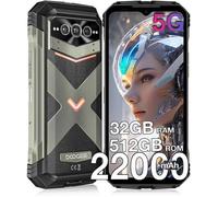 DOOGEE VMAX Pro 5G Telephone Portable Incassable 32GB+512GB 6,58"" 22000mAh Smartphone Incassable Android 14 108MP AI Camera - Gris