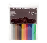 KIT DE 12 COLLIERS IDENTIFICATION POUR CHIOTS DOOGY 10MM x 7-33CM - F0111