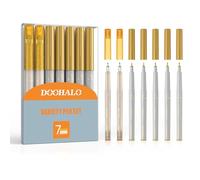 DOOHALO Cricut Maker 3/Maker/Explore 3/Air 2/Air - Stylos à encre gel à paillettes dorées métallisées - Marqueurs à pointe 0,8/1,0/2,0/2,5 points pour dessin, écriture, calligraphie, compatibles avec