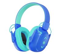 Doohoeek Protection auditive Bluetooth 6.0 pour enfants - Avec limiteur de volume de 85 dB - Autonomie de 35 h - Batterie rechargeable de 800 mAh - Design pliable et protection passive du bruit - Bleu