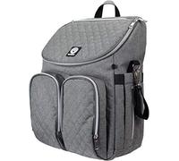 Dooky 2en1 Baby Sac à Langer avec Fermeture Eclair avec Matelas à Langer, 11 Compartiments, Bretelles Réglables, Gris Mélangé, 1 Unité