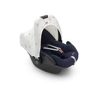 Dooky Hoody auvent de protection solaire pour porte-bébés ou poussettes (design : Dandelion, avec protection UV 40+, groupe d'âge 0+, convient à la plupart des marques), blanc