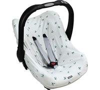 Dooky Seat Cover 0+ Origami Swallow Grey Housse de siège auto (pour système de ceinture 3 et 5 points, pour la tranche d'âge 0+, convient à la plupart des marques), Gris 126804