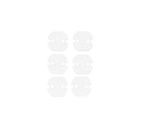 Dooky Sécurité pour prises électriques pour bébés et jeunes enfants, lot de 6 (anti-rotation et sans outil, protège contre les contacts électriques dans la maison), transparent