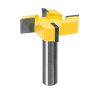 Doolland Fraise à router CNC pour spoilboard,Tige de 1/2 pouce 4 Wing Fraise à Rainurer en T Track Routeur Bits pour défonceuse Coupe du Bois de Fraisage Outil Routeur Bord Droit Bit Lame