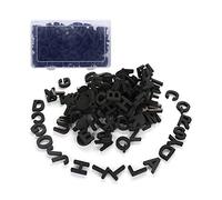 Doolland Lot de 124 Lettres magnétiques pour réfrigérateur avec boîte de Transport - Noir