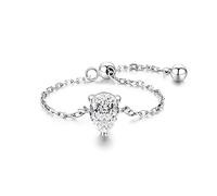DOOLY 5 Style Clear Chain Bague Trendy 925 Sterling Sterling Argent Réglable Charm Gold Color Anneaux pour Femmes Mariage Bijoux