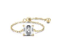 DOOLY 5 Style Clear Chain Bague Trendy 925 Sterling Sterling Argent Réglable Charm Gold Color Anneaux pour Femmes Mariage Bijoux